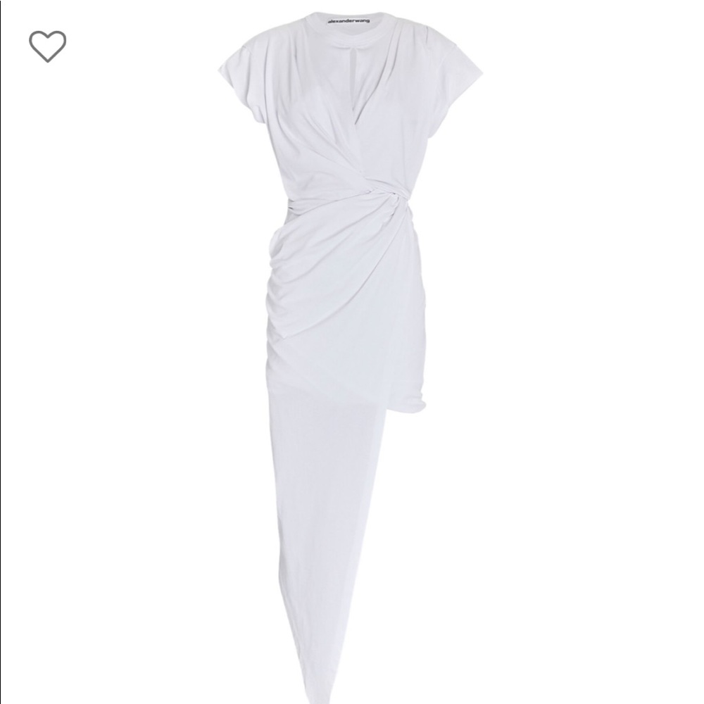Alexander wang draped asymmetric cotton dress